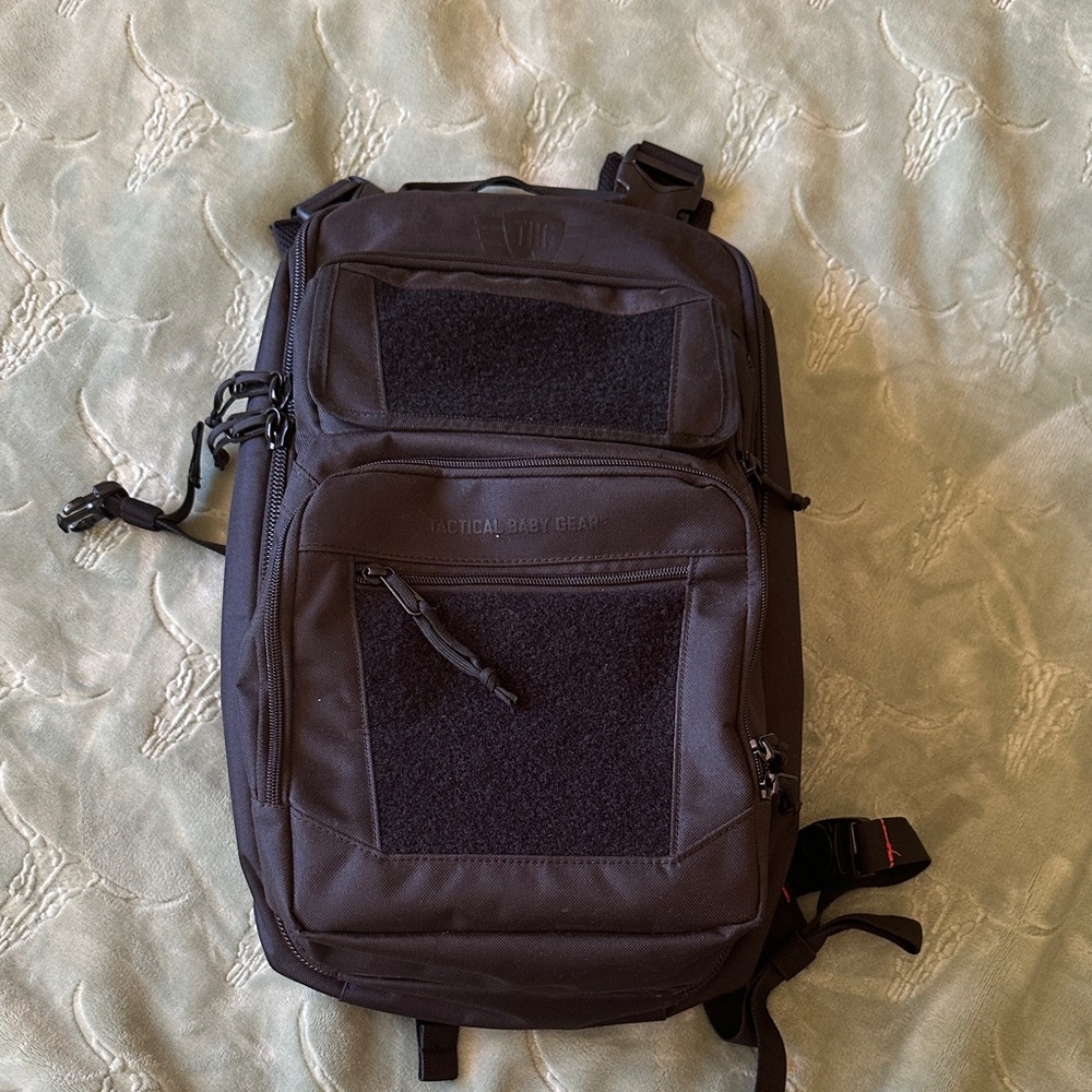 Tactical Baby Black Diaper Bag/Backpack Mod Backpack